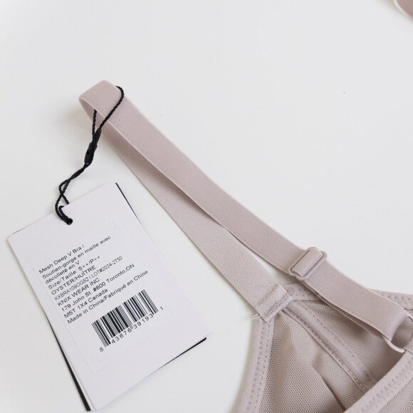✨ Knix Mesh Deep V Bra Oyster Nude S++ - Picture 7 of 13